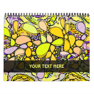 Calendario Patrón Pintado A Mano Y Digitalmente Art. 13