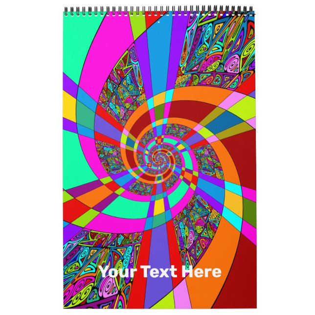 Calendario Patrón Pintado A Mano Y Digitalmente Art 3 - DIY (Tapa)