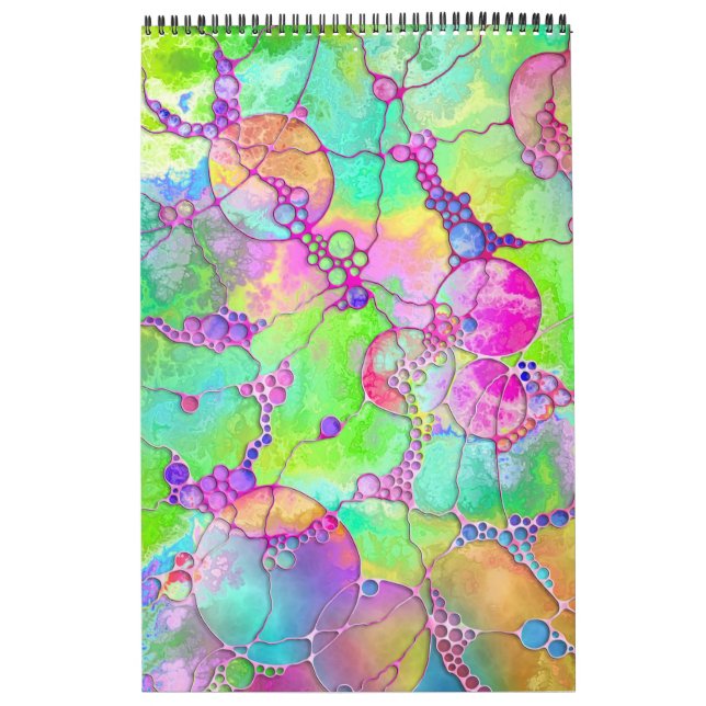 Calendario Patrón Pintado A Mano Y Digitalmente Art. 41 (Tapa)