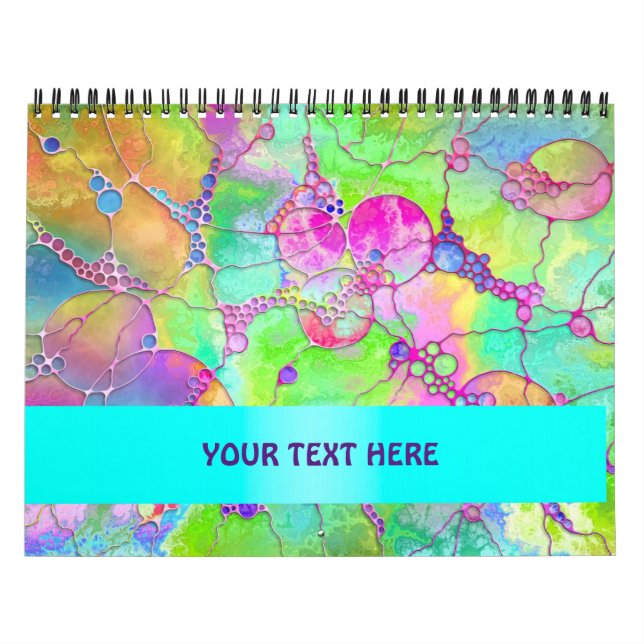 Calendario Patrón Pintado A Mano Y Digitalmente Art. 41 (Tapa)