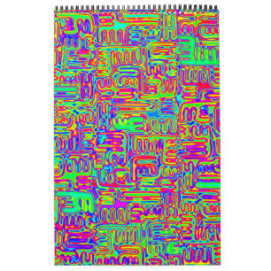 Calendario Patrón Pintado A Mano Y Digitalmente Art. 42