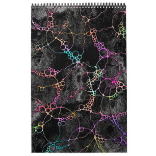 Calendario Patrón Pintado A Mano Y Digitalmente Art. 44