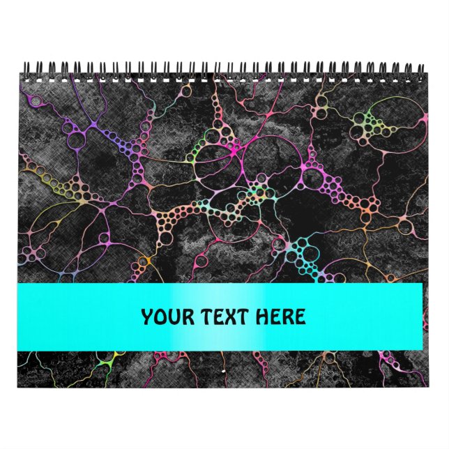 Calendario Patrón Pintado A Mano Y Digitalmente Art. 44 (Tapa)