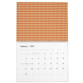Calendario Patrón repetido moderno de mediados de siglo