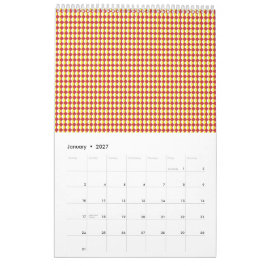 Calendario Patrón repetido moderno de mediados de siglo