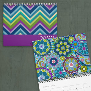 Calendario Patrones Coloridos y Diseños Divertidos