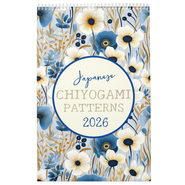 Calendario Patrones de Chiyogami para Japón 2026 (Tapa)