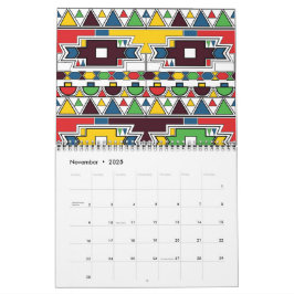 Calendario Patrones de ndebele: Un año de tradición vibrante