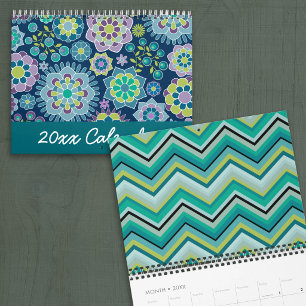 Calendario Patrones femeninos chic - Brillante Colorido Diver