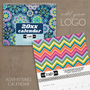Calendario Patrones femeninos elegantes - Regalo de logotipo