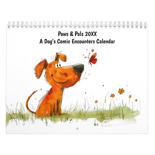 Calendario Paws & Pals 2026 – A Dog’s Comic Encounters (Tapa)