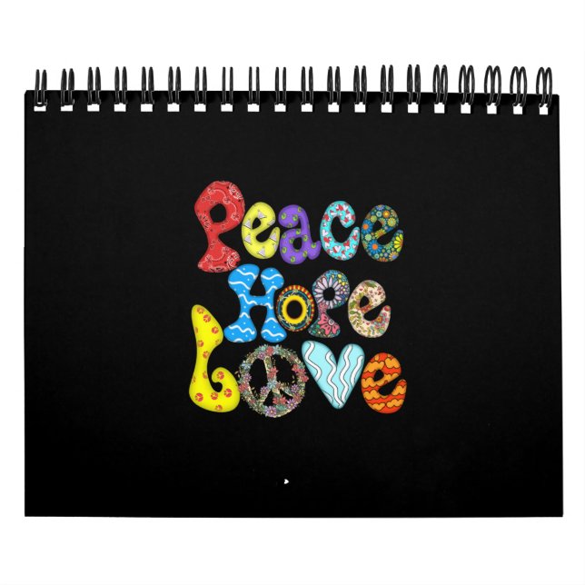 Calendario Paz Esperanza Amor sublimación (Tapa)