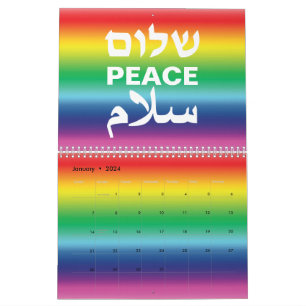 Calendario Paz Shalom Salaam Gradiente de gradiente lgbt orgu