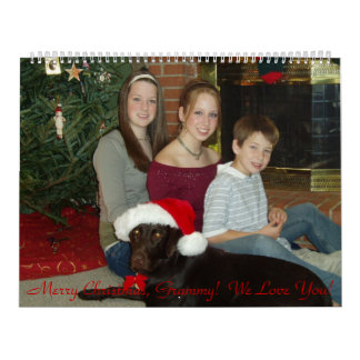 Calendario ¡PC090017, Felices Navidad, Grammy! ¡Le amamos!