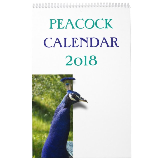 Calendario Peacock colorido 2017 (Tapa)