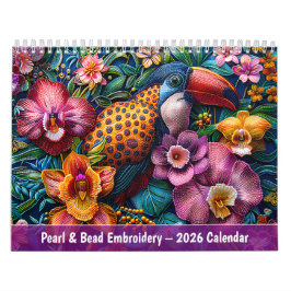 Calendario Pearl & Bead Embroidery – 2026 Calendar