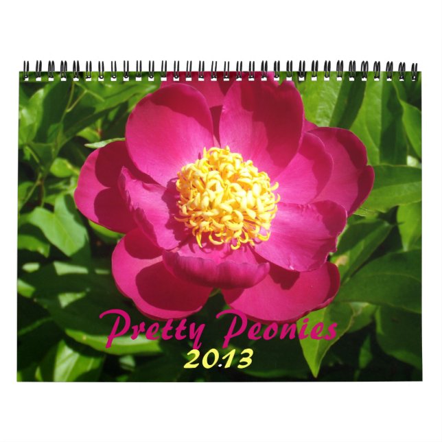 Calendario Peonies de Bonito de 2013 (Tapa)