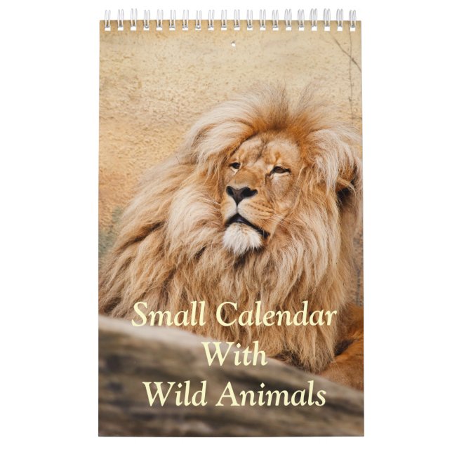 Calendario Pequeño Con Animales Salvajes (Tapa)