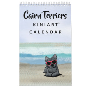 Calendario pequeño de Cairn Terrier de KiniArt