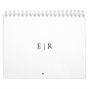 Calendario pequeño de dos páginas, blanco