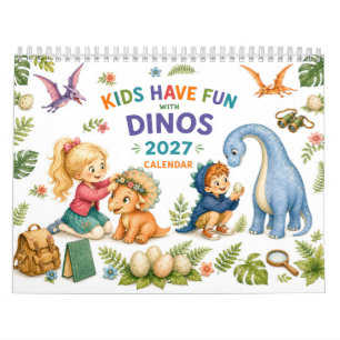 Calendario Pequeños Exploradores y Dinosaurios Adorables – Ni