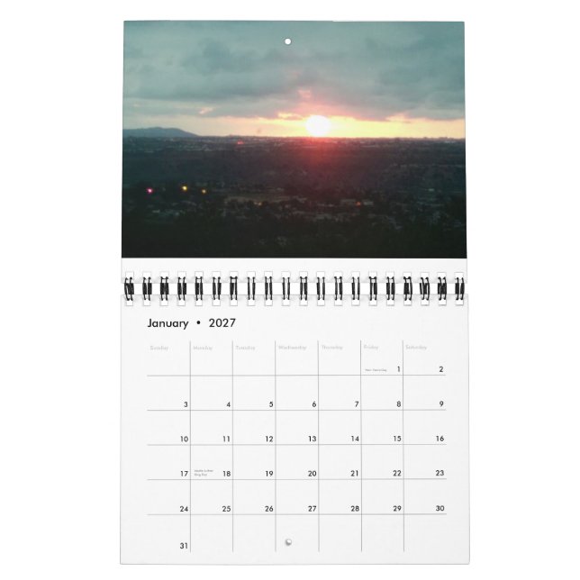 Calendario perfecto de las puestas del sol de San (Jan 2027)