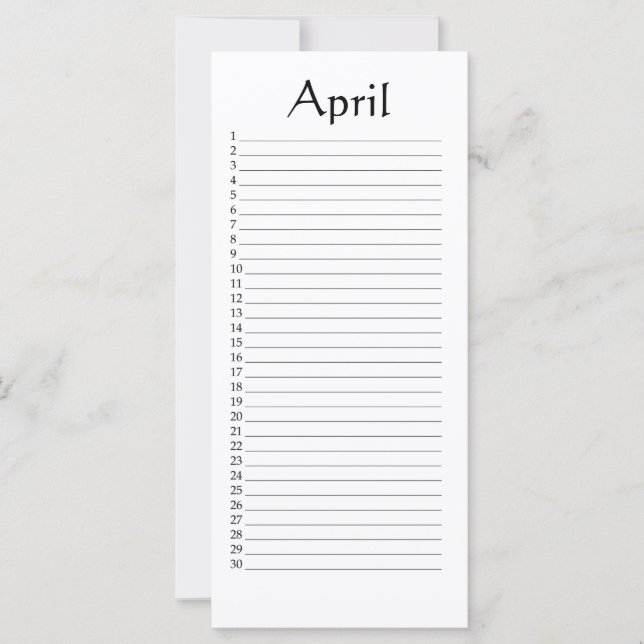 Calendario perpetuo Abril Daniel 4:22 (Anverso)