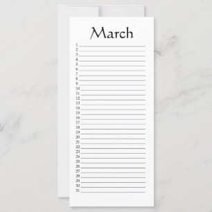 Calendario Perpetuo Marzo