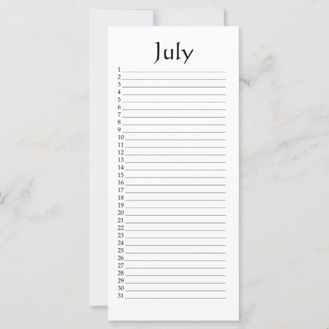 Calendario perpetuo Salmo de julio 96:6 (Anverso)