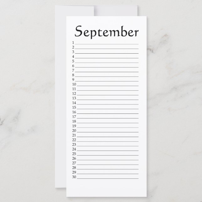 Calendario perpetuo Septiembre Habakkuk 3:4 (Anverso)