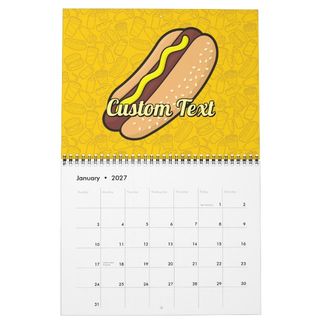 Calendario Perro caliente (Jan 2027)