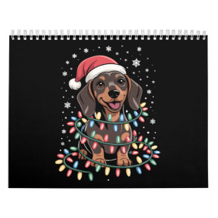 Calendario Perro de Navidad Dachshund Santa Wiener
