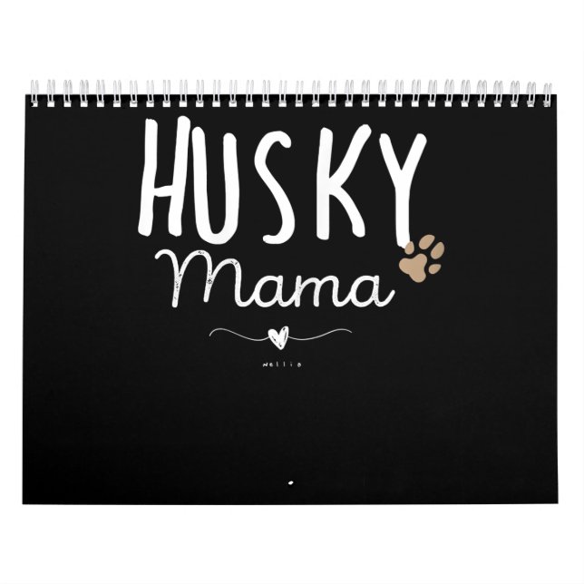 Calendario Perro | Mujeres Husky Mama Husky Regalos Perro Lov (Tapa)