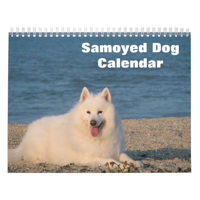 Calendario Perro Samoyed 2025 (Tapa)