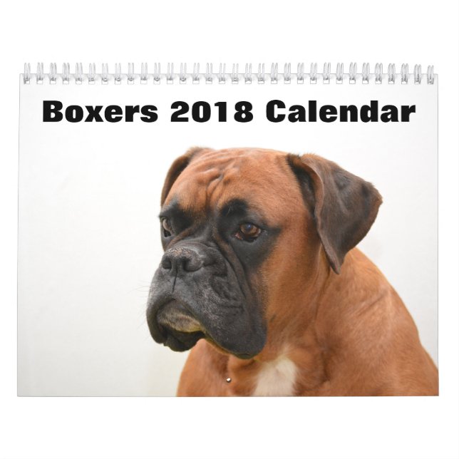 Calendario Perros 2018 de los boxeadores (Tapa)