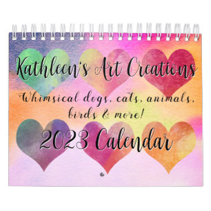 Calendario Perros caprichosos, gatos, animales, pájaros peque