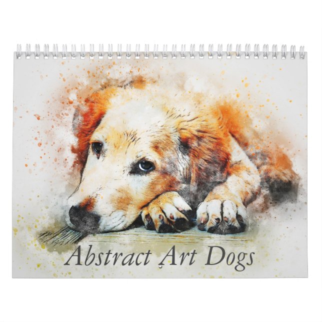 Calendario Perros de Arte Abstracto (Tapa)