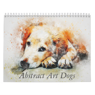 Calendario Perros de Arte Abstracto