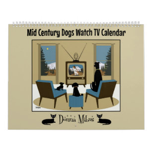 Calendario Perros de mediados del siglo Watch TV