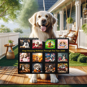 Calendario Perros Disfrutando De Vacaciones Durante El Año 20