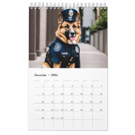 Calendario Perros divertidos vestidos como policías