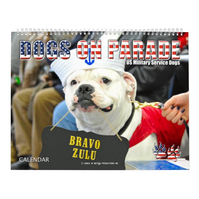 Calendario PERROS EN EL DESFILE - Perros del Servicio Militar (Tapa)