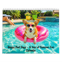 Perros Felices en la Piscina - Un Año de Diversión