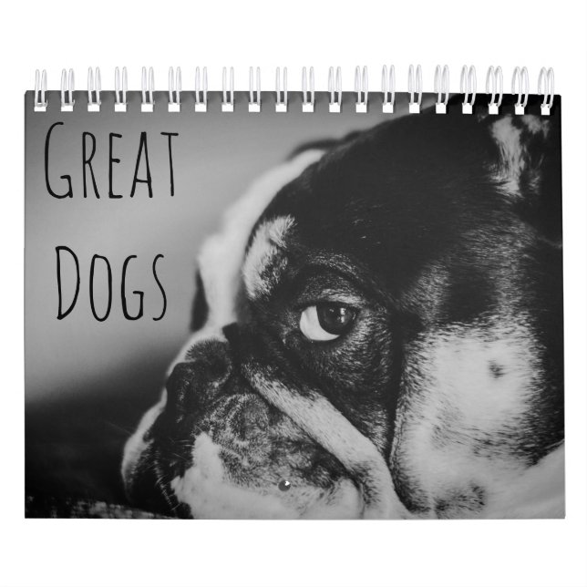 Calendario Perros grandes en blanco y negro (Tapa)