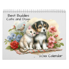 Calendario Perros y gatos, mejores amigos