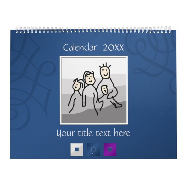 Calendario Personal 13 Fotos y Personalizado Textos 20XX (Tapa)