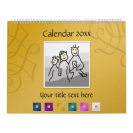 Calendario Personal 13 Fotos y Personalizado Textos 20XX