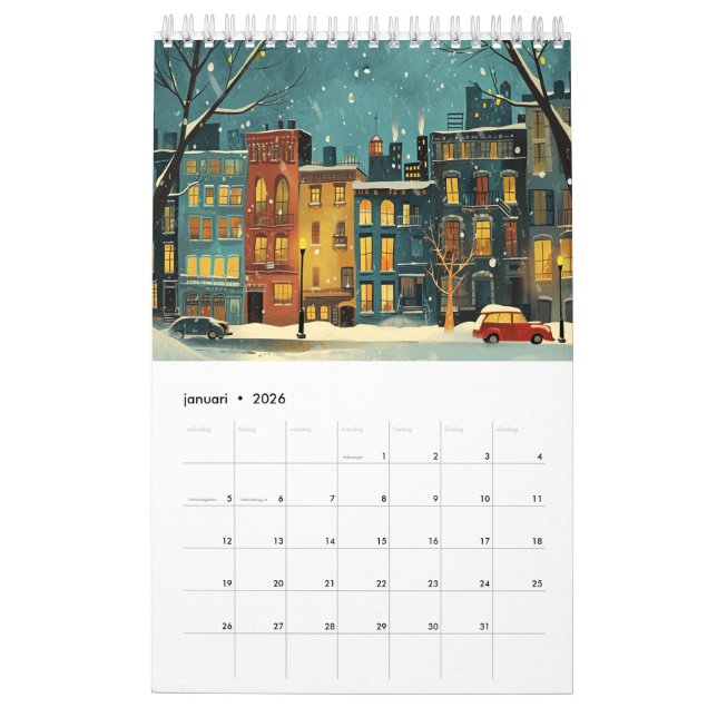 Calendario Personal 2025 - Skandi Stil, Förtjusande (Jan 2026)