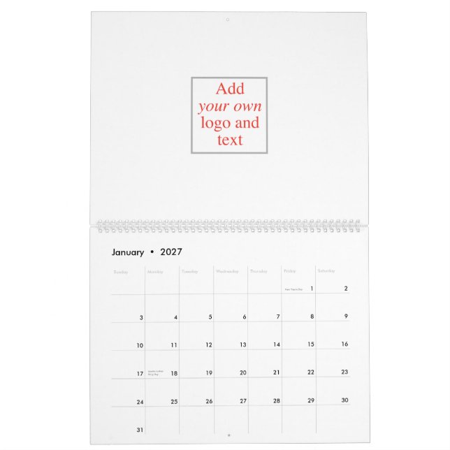 Calendario Personalice, modifique, cree sus los propios para (Jan 2027)
