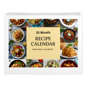 Calendario Personaliza Recetas Familiares en una Receta de 15